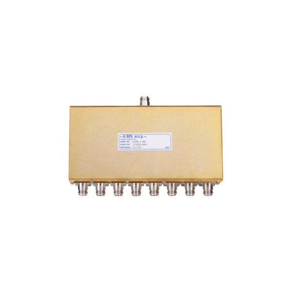 Divisor de Potencia EMR de 8 Vías, 30-700 MHz, 0.5 Watt, Conectores N Hembra.