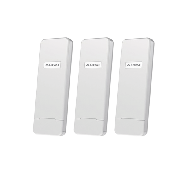 Paquete de 3 Puntos de Acceso C1N Super Wi-Fi, PTP y PTMP en 2.4 GHz , Con Antenas Integradas Sectorial de 70°, Alta Sensibilidad, Hasta 300 m a un Smartphone, Antena de 10 dBi, Soporta Fichas-Vouchers