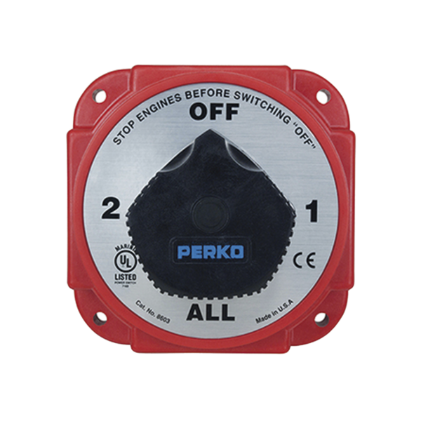 Switch Selector de Batería y Alternador de Servicio Pesado, para Sistemas Eléctricos Marinos