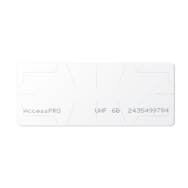 UHF TAG Adherible Tipo Etiqueta / ISO 18000 6B / Se Adhiere al Cristal del Vehículo / Compatible con Lectoras de Largo Alcance PRO12RF y PRO6RF