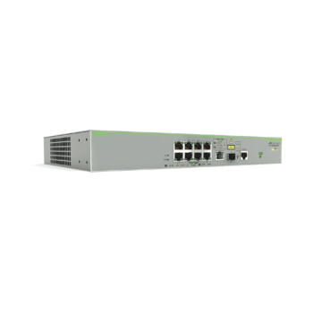 Switch PoE+ Administrable CentreCOM FS980M, Capa 3 de 8 Puertos 10/100 Mbps + 1 puerto RJ45 Gigabit/SFP Combo, 150 W