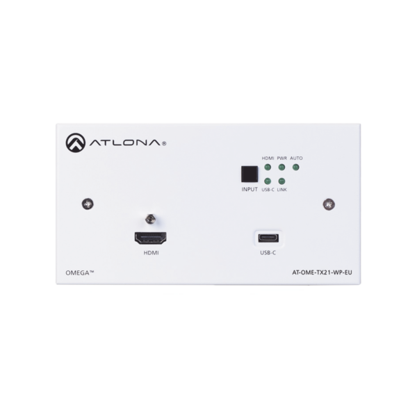 Transmisor HDBaseT de placa de pared para HDMI y USB-C EU/UK