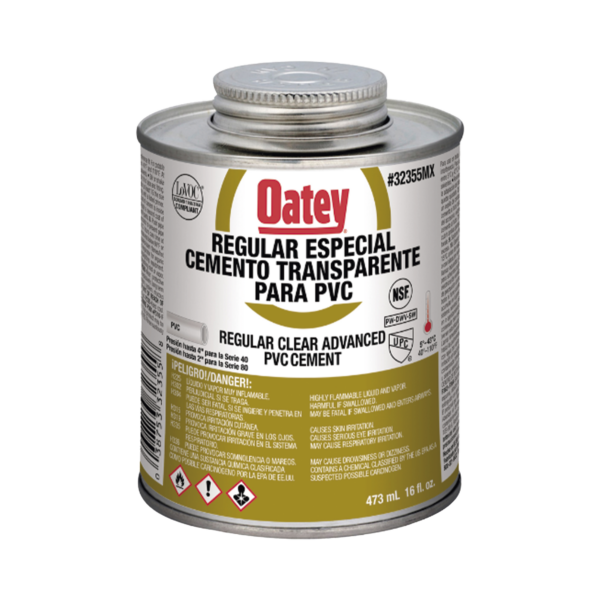 Pegamento / Cemento Claro de 473 ml para Tubo Conduit PVC Pesado.