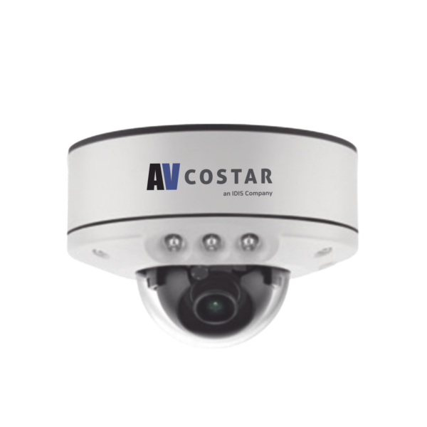 Domo IP Lente Fijo 2.8mm | Full HD | Montaje Empotrado | Exterior | 850 nm LEDs | 15M IR NightView  | H.265 | IK10 | 120 dB WDR | I/O Audio Y Alarma | Soporta MicroSD hasta 1TB | ONVIF | PoE | Cruce de línea | Intrusión | Merodeo | NDAA
