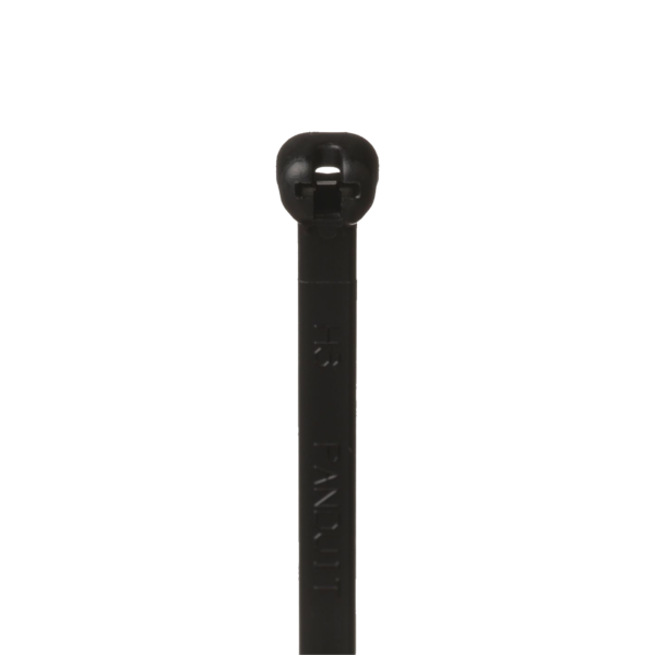 Cincho de Nylon 6.6 Dome-Top®, Con Lengüeta de Bloqueo de Acero Inoxidable, 203 mm largo x 4.7mm ancho, Color Negro, Exterior Resistente a Rayos UV, Paquete de 100pz