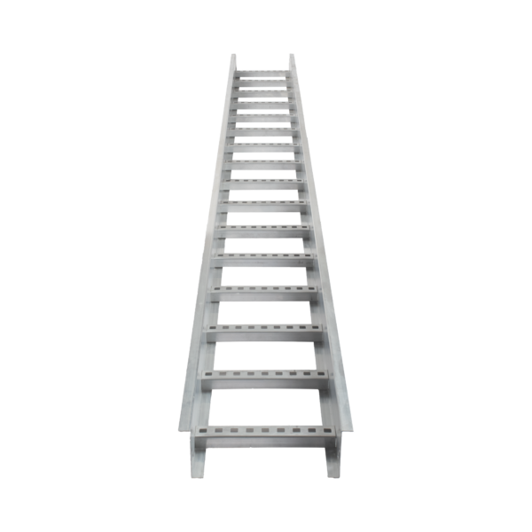 Escalera de Aluminio Portacables / Perfil Z / Peralte 3 1/4" /Paso 9" / Ancho 9" / 3.66 metros / Capacidad Máx. 205 Cables / Incluye Cople Union y Tornillería
