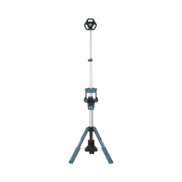 Lampara con Torre para Iluminación Inalambrica con tres Cabezales Multidireccionales , se extiende hasta 2.2 metros, Utiliza batería LXT® Litio?Ion de 18V.