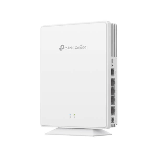 Punto de Acceso GPON Omada / WiFi 6 AX1800 / 1 puerto GPON / 1 Puerto FXS / 4 Puertos 10/100/1000 RJ45 / Wi-Fi 6 AX1800 / Mesh Omada / Configuración por Controlador o Stand-Alone / Para Montaje en Escritorio-Pared