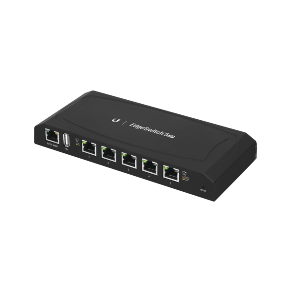 EdgeSwitch 5XP Administrable de 5 Puertos Gigabit PoE de 24 V Pasivo, con funciones avanzadas de Capa 2