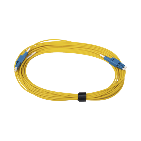 Jumper de Fibra Óptica BladePatch Monomodo OS1/2, XGLO, Riser, LC/UPC-LC/UPC Duplex, OFNR, Color Amarillo, 10 Metros