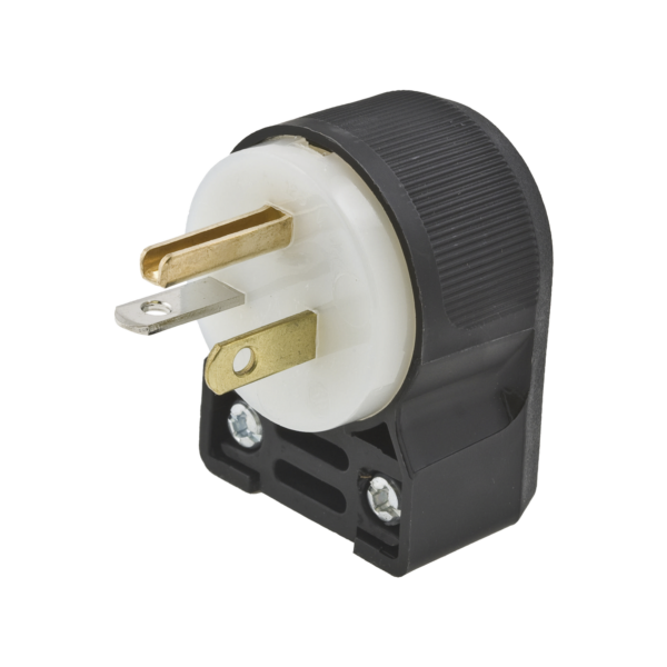 Clavija en ángulo/ 20 A 125 V CA/ 2 Polos 3 Hilos/ Nema 5-20 P/Grado Comercial - Industrial.