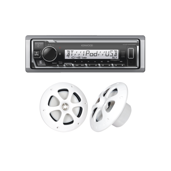 Kit de estéreo con Bluetooth KMR-M332BT |  más Par de bocinas KFC-1613MRW