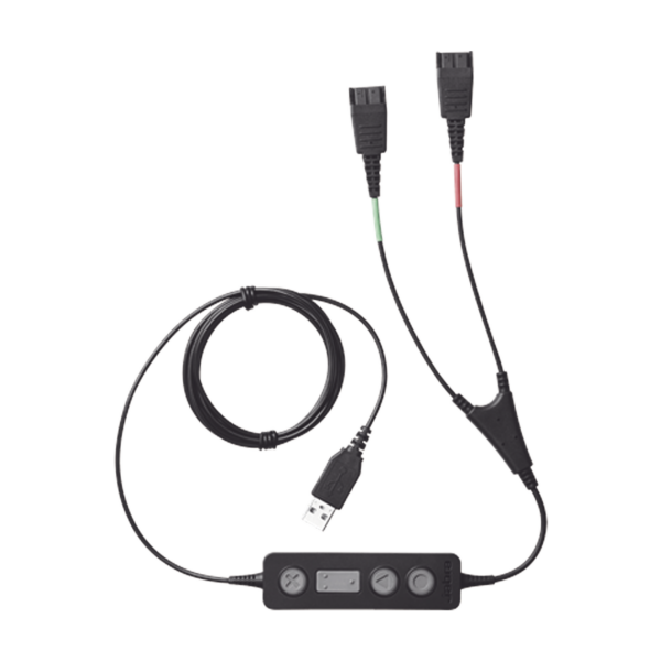 Jabra Link 265 USB/QD cable de entrenamiento, para conectar 2 diademas simultaneas con puerto USB (265-09)