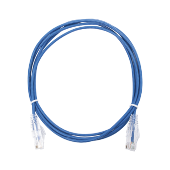 Cable de Parcheo Slim UTP Cat6 - 2 m Azul Diámetro Reducido (28 AWG)