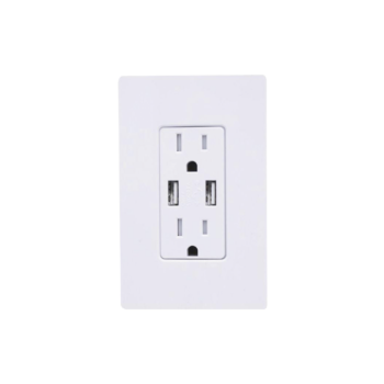 TOMACORRIENTE CON USB DUPLEX 15A