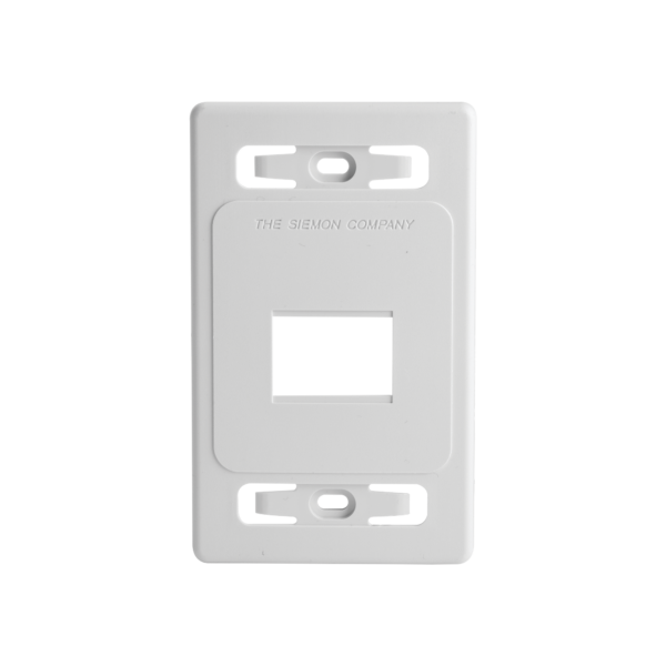 Placa de pared modular MAX, de 2 salidas, color blanco, version bulk (Sin Empaque Individual)