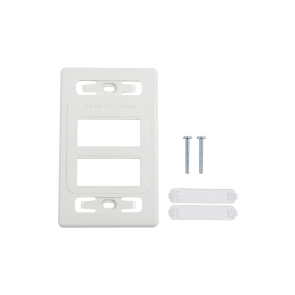 Placa de pared modular MAX, de 6 salidas, color blanco, versión bulk (Sin Empaque Individual)