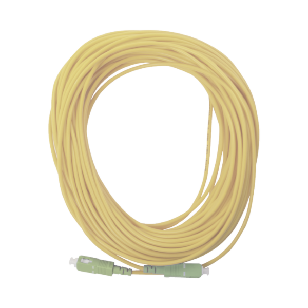 Jumper de Fibra Óptica Simplex, Monomodo, con Conectores SC/APC-SC/APC, 20 metros