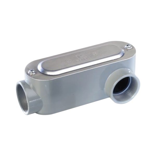 Caja Oval Roscada tipo LL de 1 1/4" (31.8 mm) / Incluye tapa y tornillos.
