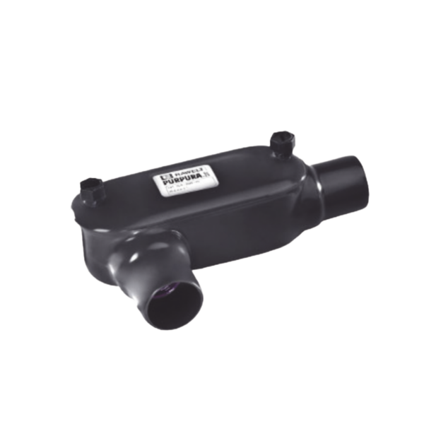 Caja Oval tipo T con Recubrimiento Exterior de PVC de 1 1/4" (31.8 mm).