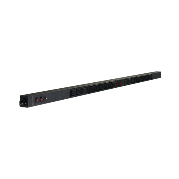 PDU Medible, Para Distribución de Energía, Entrada 200-230 NEMA L6-30P, Con 24 Tomas C13 Y 6 Tomas C19, de Instalación Vertical