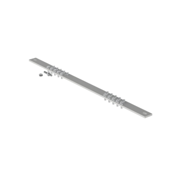 Barra de Conexión a Tierra, Para Rack de 19", Con 20 Orificios Para Conexión Rápida de Equipos, Incluye 20 Tornillos # 12-24 x 1/2" Instalados