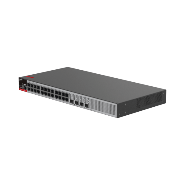 Switch PoE+ Empresarial 370 Watts, Administrable L2+, 24 Puertos Gigabit y 4 Puertos Uplink SFP 2.5G