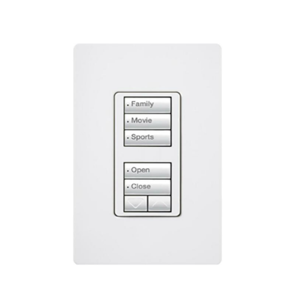 Teclado seetouch 5 botones, 2 botones subir/bajar, programe escenas diferentes en cada botón.