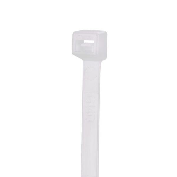 Cincho de Nylon 6.6 StrongHold™, 100mm largo x 2.5mm ancho, Color Natural, Plenum, Paquete de 100pz
