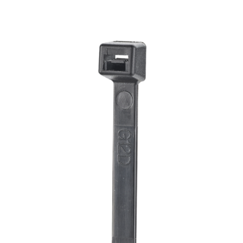 Cincho de Nylon 6.6 StrongHold™,  200mm  largo x 2.5mm ancho, Color Negro, Exterior Resistente a Rayos UV, Paquete de 100pz