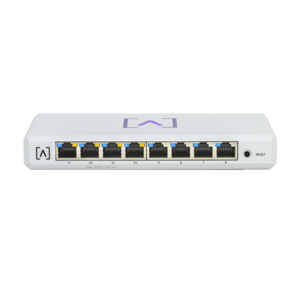 Switch Gigabit PoE+ Administrable / 8 puertos 10/100/1000 Mbps (4 de ellos PoE+ 802.3af/at) / Hasta 60W / Administración nube gratuita / Presupuesto de 60W