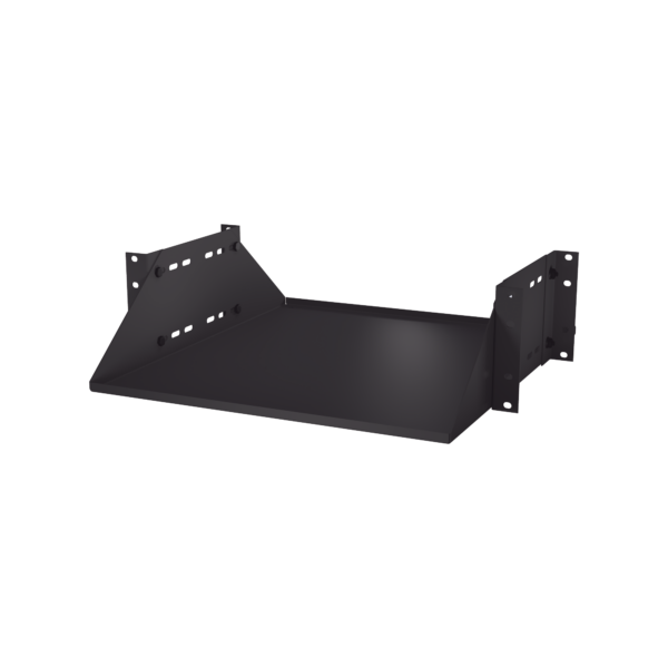 Charola para Soportar Equipos en Rack de 19 in, Doble Fijación, Color Negro, 3U
