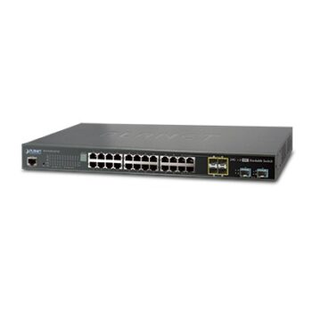 Switch de Acceso Stack Capa 2+ de 24 puertos + 4 compartidos TP/SFP + 2 Puertos 10G SFP+  Stack