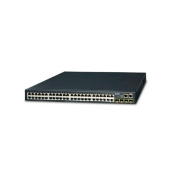 Switch Stack Administrable Capa 3 de 48 puertos 1Gbps + 4 puertos SFP 1Gbps Throughput 77 Mpps