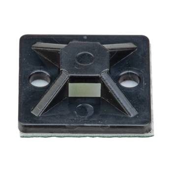 Montaje-Sujetador Adhesivo STRONGHOLD de 4 Vías de 3/4" x 3/4" x 1/4", Color Negro,  Nylon 6.6 Retardante de Llamas V-2, Paquete de 100pz