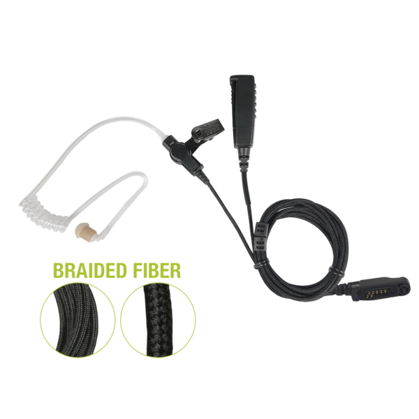 Micrófono De Solapa de 2 Cables De Fibra Trenzada Serie SPM2300BF Para HYTERA X1e/p & PD6XX
