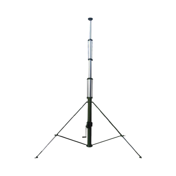 Mástil Telescópico Retraible Manual de 15 metros con Accesorios. Incluye Tripie.