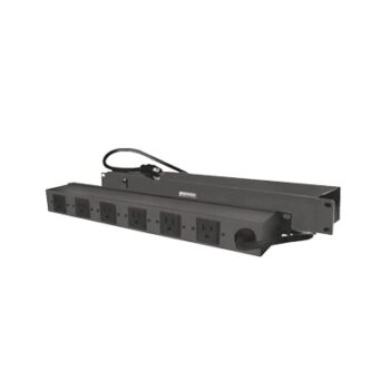 Tomacorriente multiple horizontal para rack de 19in, 6 contactos (THE0040092001001)