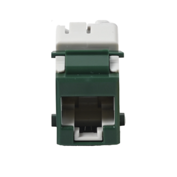 Jack UltraMAX Cat5e, UTP, Tipo Keystone, Color Verde, Punch Down