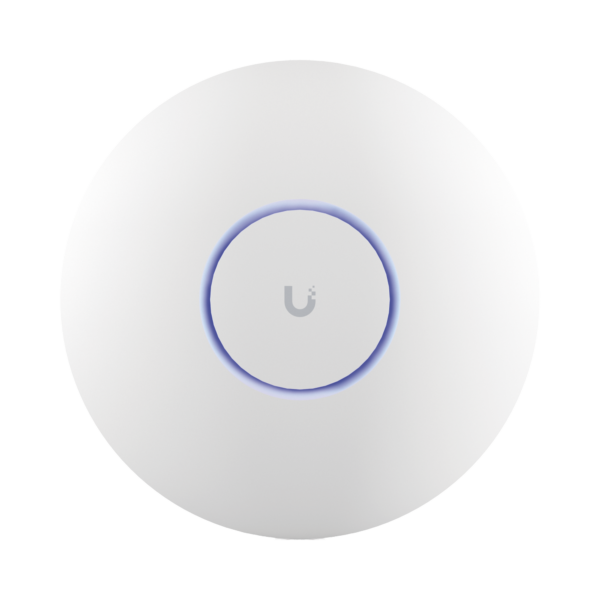 Access Point UniFi WiFi 7 Pro soporta 6 GHz, para interior en techo, 6 streams totales, MU-MIMO 2x2 en cada banda, tribanda, puerto 2.5 GBE. NO incluye POE