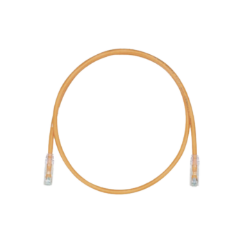 Cable de Parcheo, UTP Cat5e, Diámetro Reducido (28AWG), Color Naranja, 1 ft