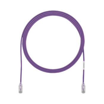 Cable de Parcheo TX6, UTP Cat6, Diámetro Reducido (28AWG), Color Violeta, 15ft
