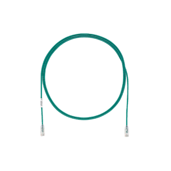 Cable de Parcheo TX6, UTP Cat6, Diámetro Reducido (28AWG), Color Verde, 1ft