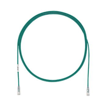 Cable de Parcheo TX6, UTP Cat6, Diámetro Reducido (28AWG), Color Verde, 7ft