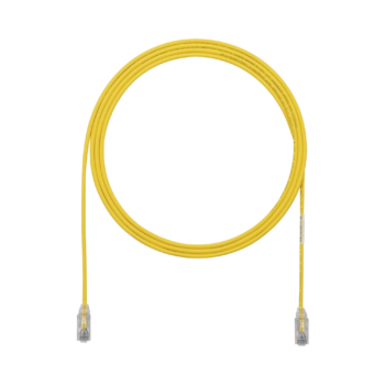 Cable de Parcheo TX6, UTP Cat6, Diámetro Reducido (28AWG), Color Amarillo, 7ft