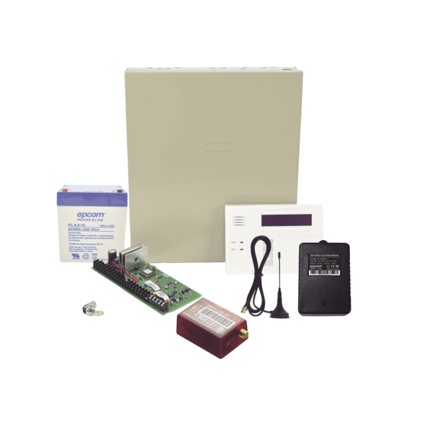 (2 Años 4GLTEM/5G ILIMITADO INCLUIDO)  Kit Vista48LA con comunicador 4GLTEM/5G MN01, Teclado, Gabinete y Transformador