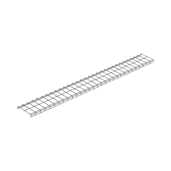 Charola para Canalización Wyr-Grid® Tipo Malla, Con Pintura Electrostática en Color Negro, 12 in (317.5 mm) de Ancho, 53.1 mm de Alto y 3 m de Largo