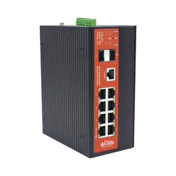 Switch Industrial Administrable Gigabit con 2 Puertos PoE bt + 6 Puertos PoE af/at o 24 V Pasivo + 2 SFP Gigabit, 240 W