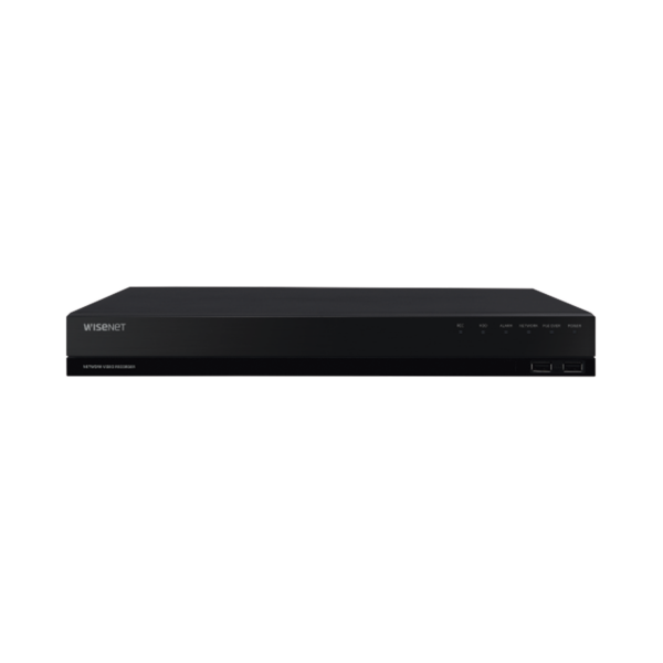 NVR de 12 Megapíxel con Wisenet Wave Embebido / Incluye 4 Licencias / 4TB Incluidos / 8 canales / 8 puertos PoE+ / H.265 & WiseStream / E/S de alarma