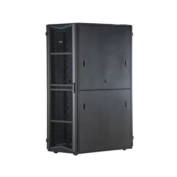 Gabinete FlexFusion para Centros de Datos, 45 UR, 800 mm de Ancho, 1200 mm de Profundidad, Fabricado en Acero, Color Negro